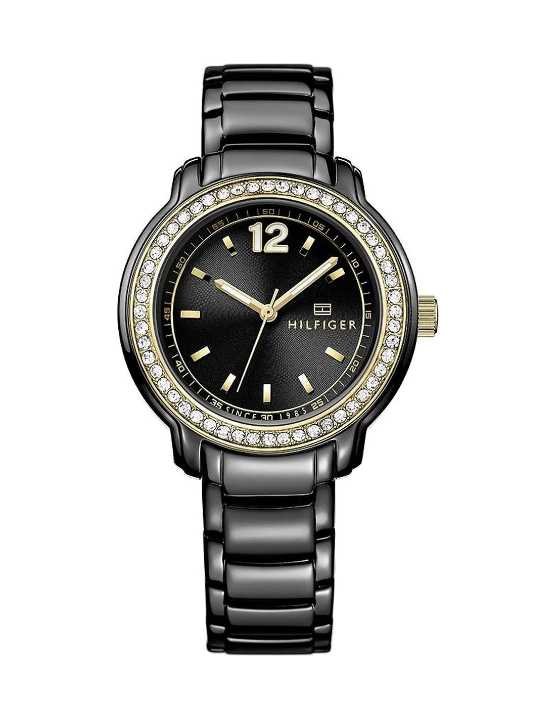 Montre Femme Tommy Hilfiger 1781495 Maillons larges en acier inoxydable noir