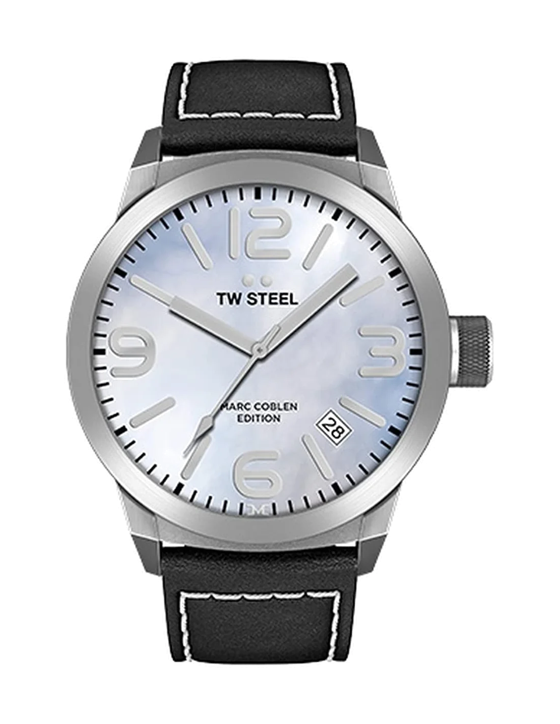 Montre Homme TW Steel Marc Coblen TWMC2 en acier et cuir noir
