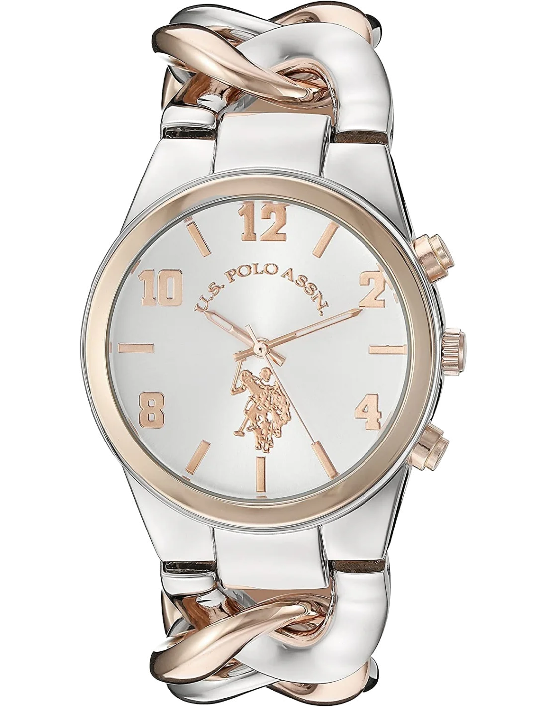 Montre Femme US Polo USC40176 bi-ton acier et or rose