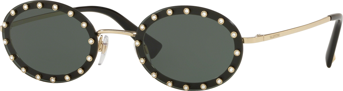 Lunettes de soleil Valentino Garavani VA2027 forme ovale - Noir vue 3