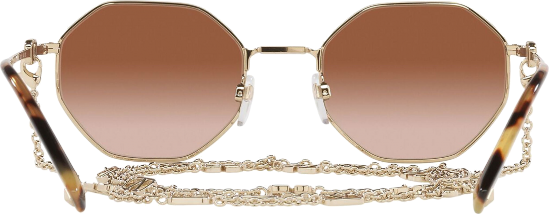 Lunettes de soleil Valentino Garavani VA2040 Hexagonales avec chaine - Marron vue 2