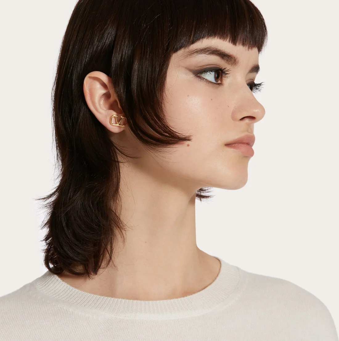 Boucles d'oreilles Valentino Garavani Vlogo Signature en métal vue 4