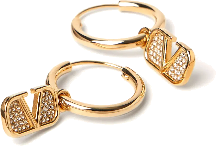 Boucles d'oreilles Valentino Garavani Vlogo Signature plaque en métal vue 2