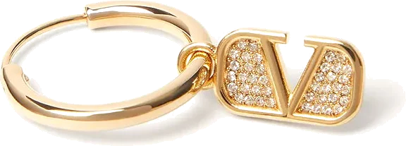 Boucles d'oreilles Valentino Garavani Vlogo Signature plaque en métal vue 3