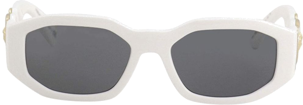 Lunettes de soleil Medusa Biggie Versace VE4361 en acétate - Blanc vue 3