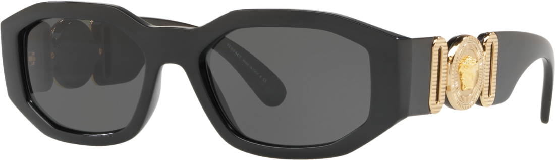 Lunettes de soleil Medusa Biggie Versace VE4361 en acétate - Noir vue 4