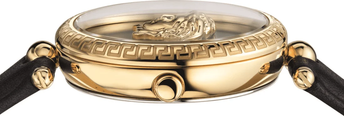 Montre Versace VECQ00118 Palazzo Empire pour Femme, Cadran Noir, Bracelet Cuir Noir vue 2