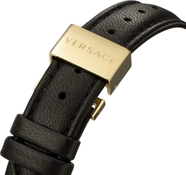 Montre Versace VECQ00118 Palazzo Empire pour Femme, Cadran Noir, Bracelet Cuir Noir vue 3