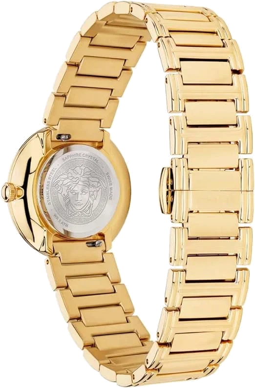 Montre Versace Virtus Mini VET300221 - Cadran Blanc, Bracelet Or Acier - Femme vue 2