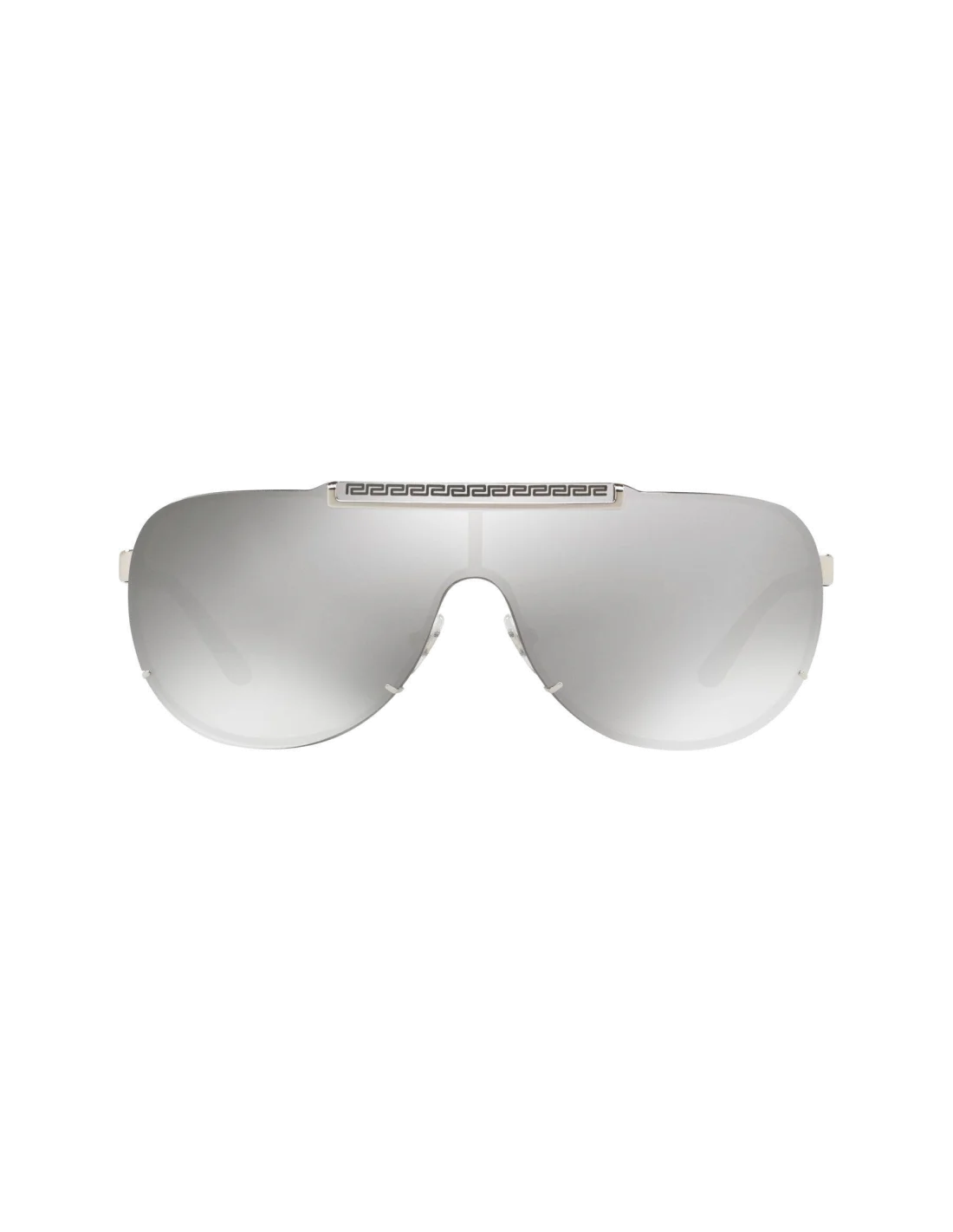 Lunettes de soleil Versace VE2140 10006G Masque argenté vue 2