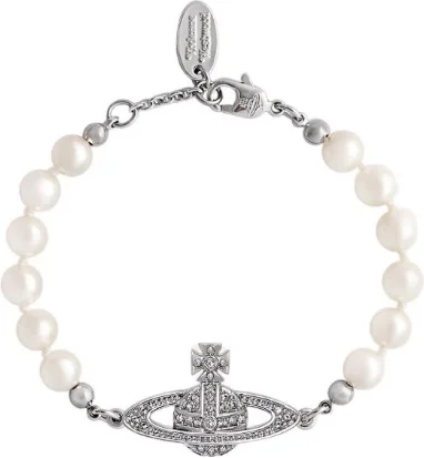 Bracelet Vivienne Westwood 108409 en perles blanches pour femme vue 2