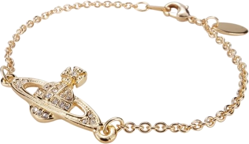 Bracelet Vivienne Westwood Olympia bas relief en chaine souple - Or vue 2