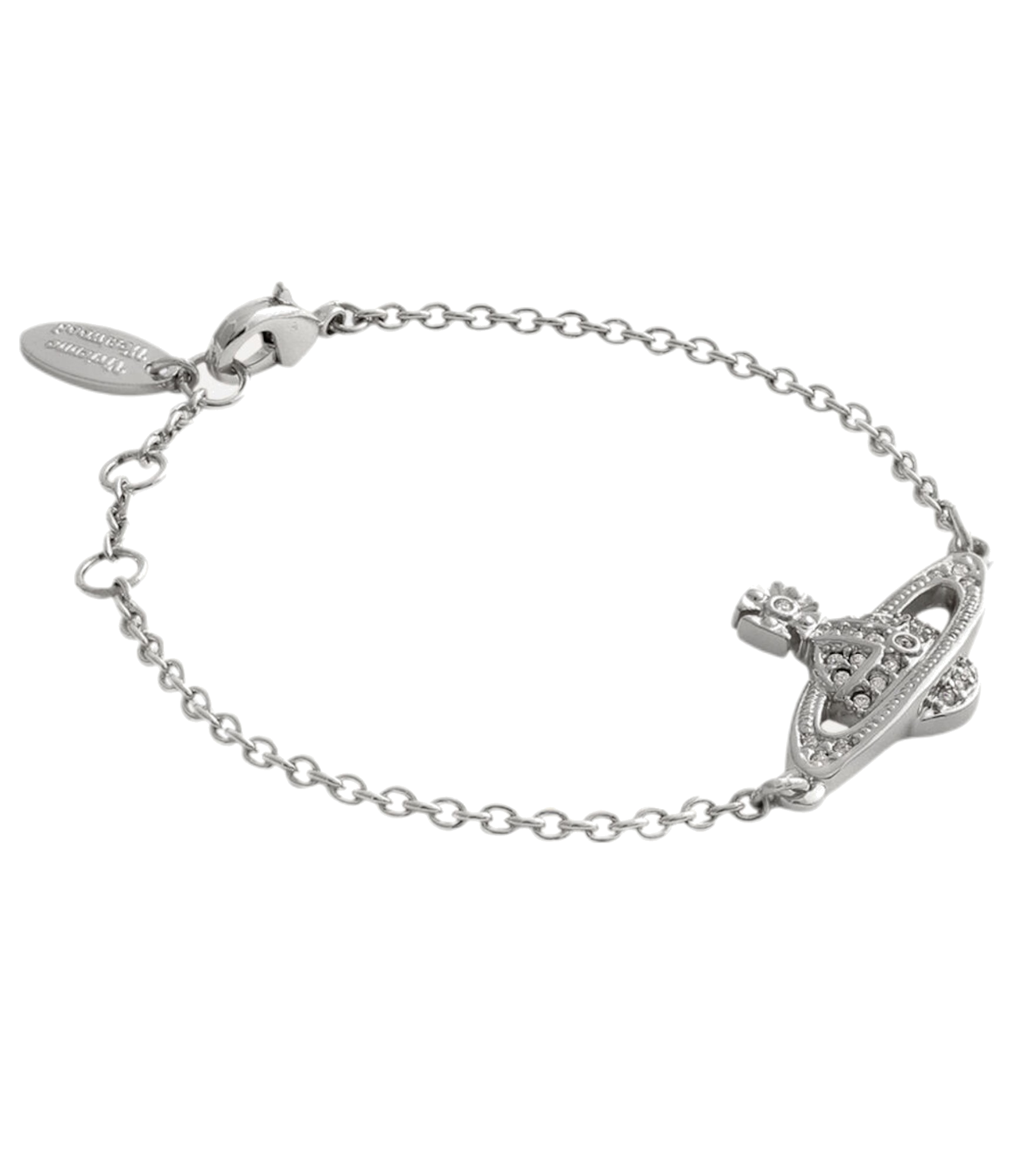 Bracelet pour Femme Vivienne Westwood Olympia Bas Relief en Chaîne Souple Laiton et Zirconium vue 2
