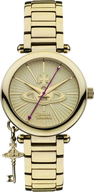 Montre Femme Vivienne Westwood Kensington VV006KGD - Cadran Doré Champagne, Boîtier et Bracelet Acier Inoxydable Doré
