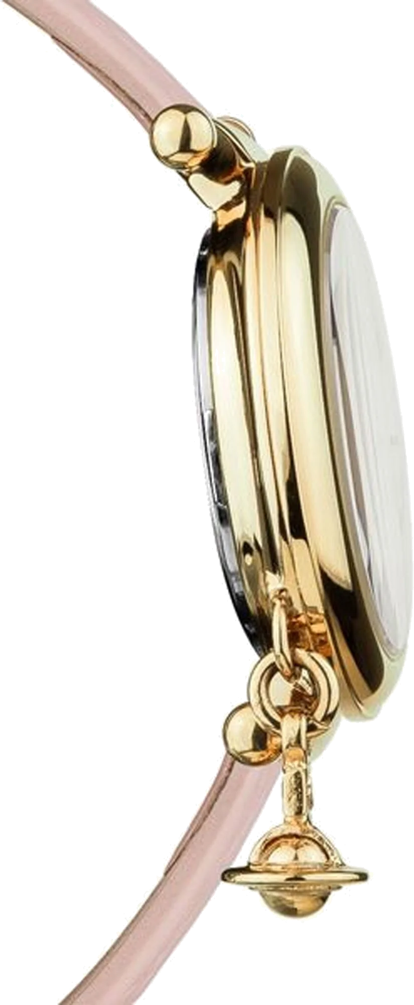 Montre Femme Vivienne Westwood Orb II VV006PKPK - Boîtier Or Jaune & Cadran Rose - Bracelet Cuir Rose vue 2