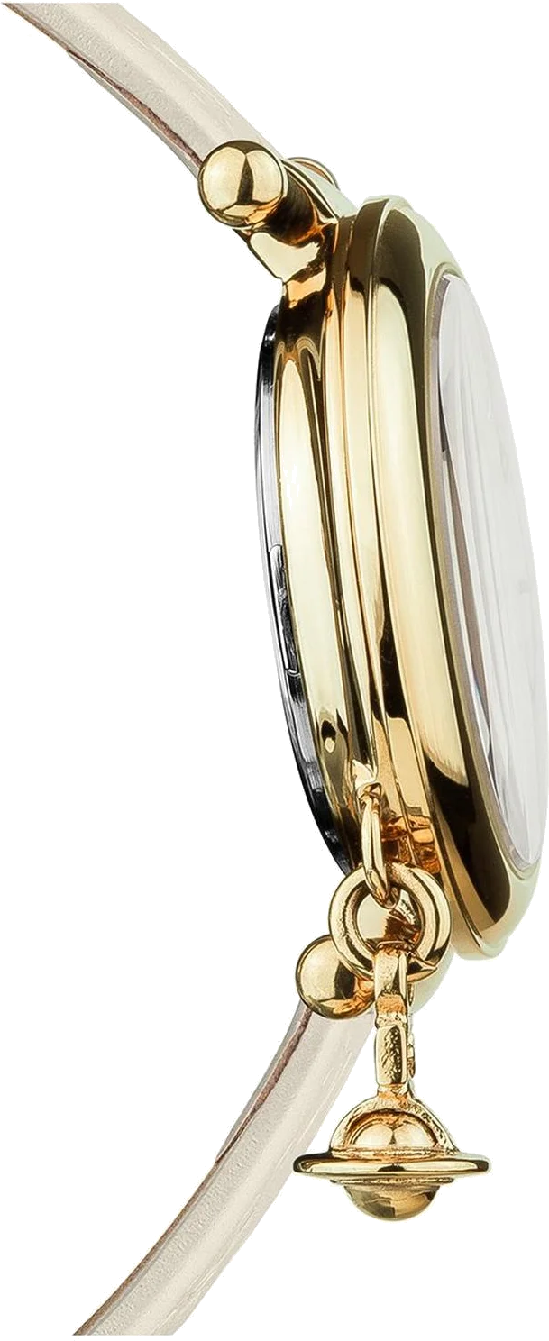 Montre Femme Vivienne Westwood Orb II - Réf. VV006WHWH - Cadran doré, bracelet cuir beige vue 2