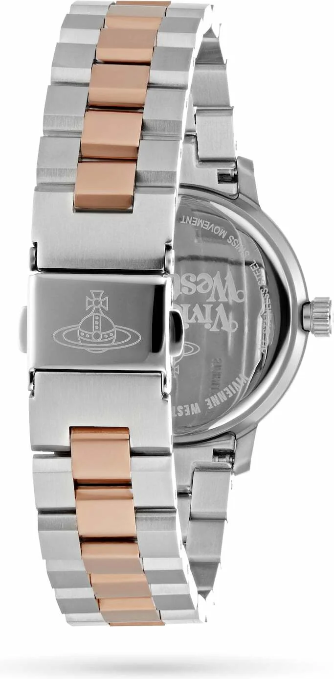 Montre Femme Vivienne Westwood VV152RSSL - Cadran Argenté & Bracelet Acier Bicolore Argent/Or Rose vue 3