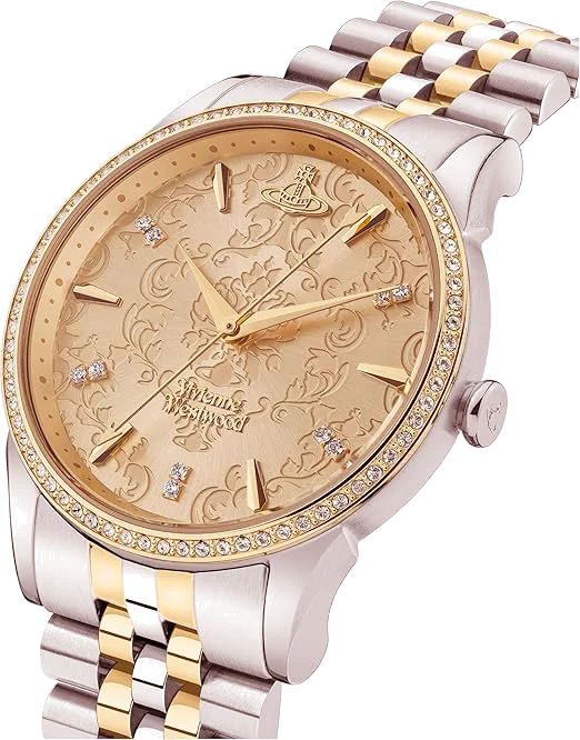 Montre unisexe Vivienne Westwood The Wallace VV208CPSG, cadran doré, bracelet acier bicolore argent/or vue 2