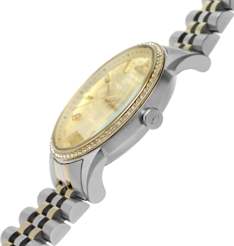 Montre unisexe Vivienne Westwood The Wallace VV208CPSG, cadran doré, bracelet acier bicolore argent/or vue 3