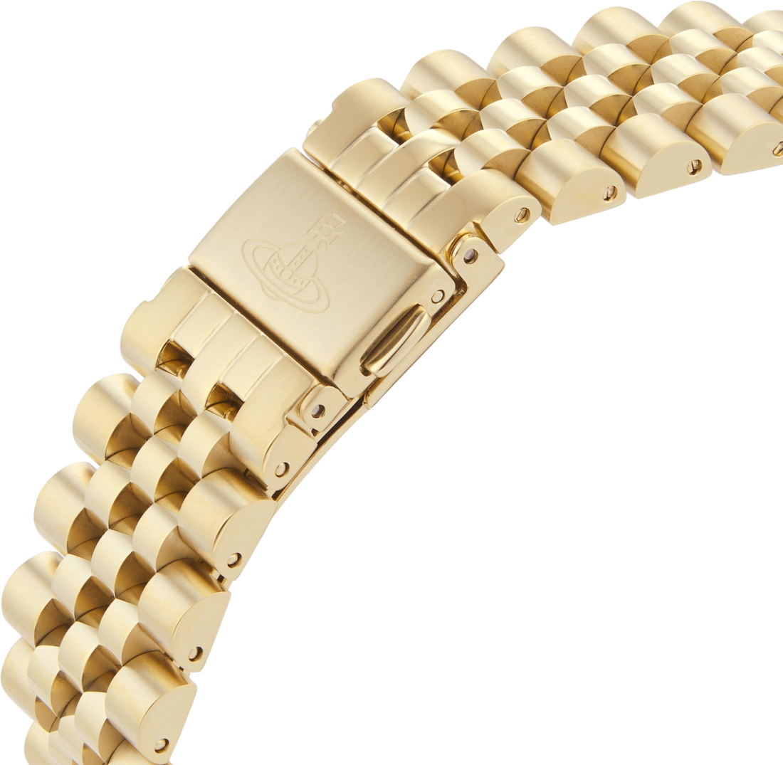 Montre Femme Vivienne Westwood Wallace VV208GDGD bracelet doré en acier cadran vert vue 3