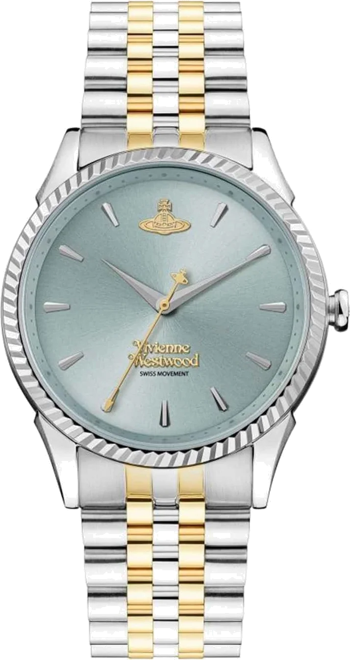 Montre Femme Vivienne Westwood Seymour VV240LGRSG - Cadran Turquoise & Bracelet Acier Bicolore