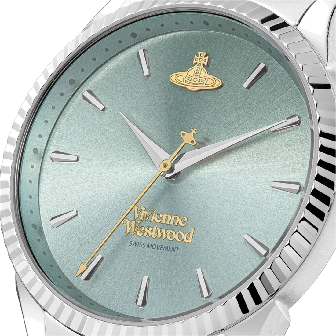 Montre Femme Vivienne Westwood Seymour VV240LGRSG - Cadran Turquoise & Bracelet Acier Bicolore vue 3