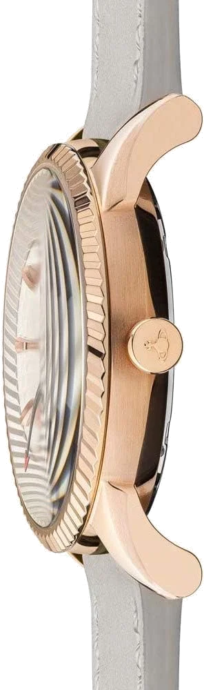 Montre Femme Vivienne Westwood Seymour VV240RSWH - Cadran blanc, boîtier or rose, bracelet cuir beige vue 3