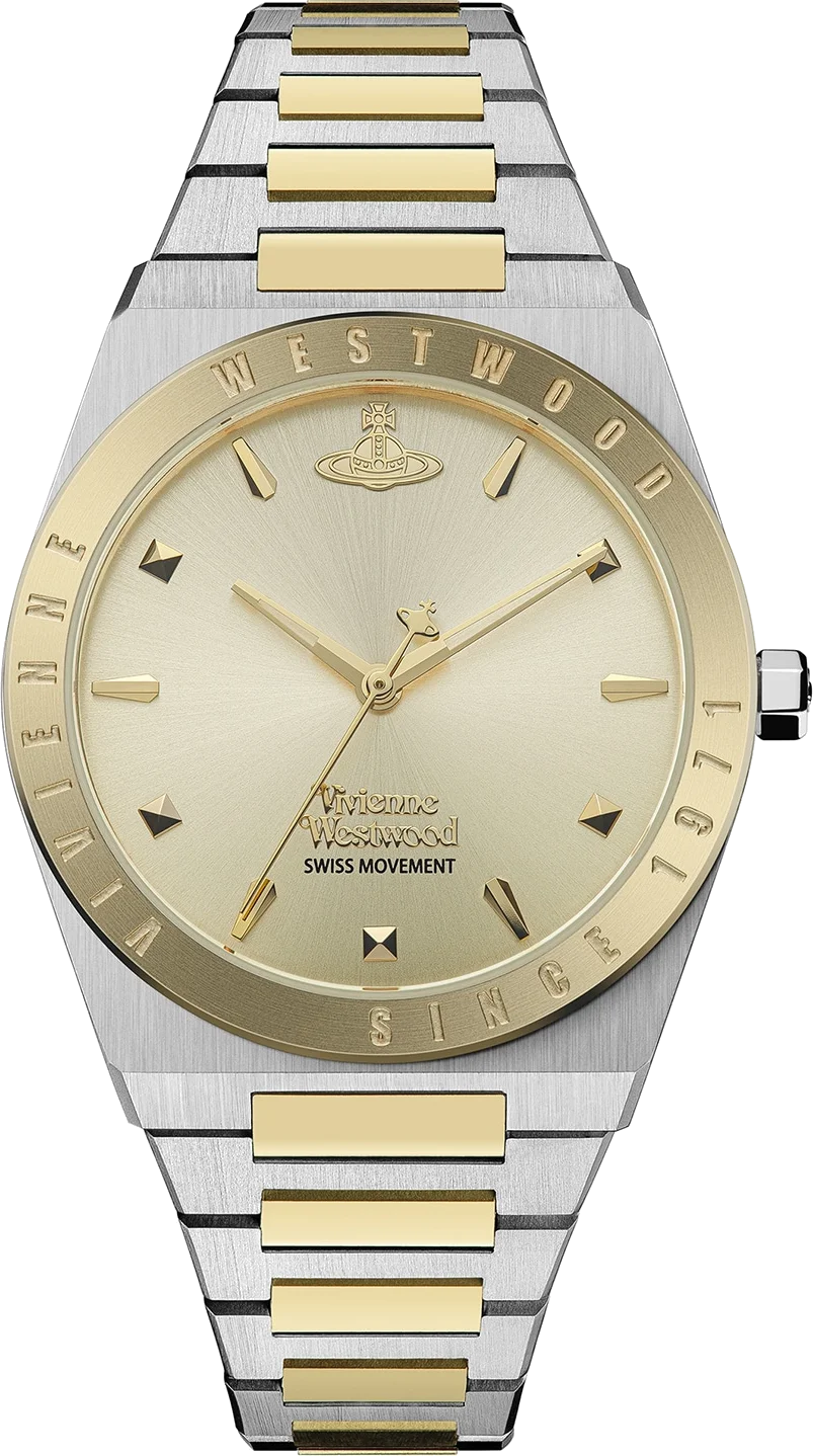 Montre Femme Vivienne Westwood Charterhouse VV244CPSG - Cadran doré, bracelet acier bicolore