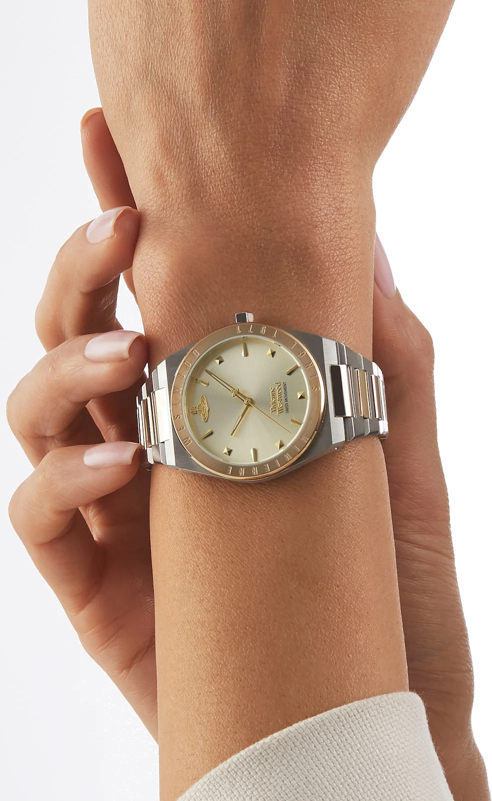 Montre Femme Vivienne Westwood Charterhouse VV244CPSG - Cadran doré, bracelet acier bicolore vue 6