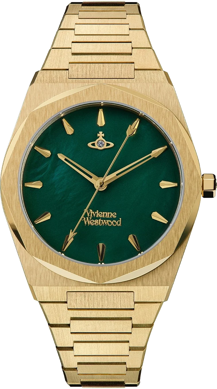 Montre Femme Vivienne Westwood Limehouse VV244GRGD - Cadran Vert, Boîtier et Bracelet Doré Acier
