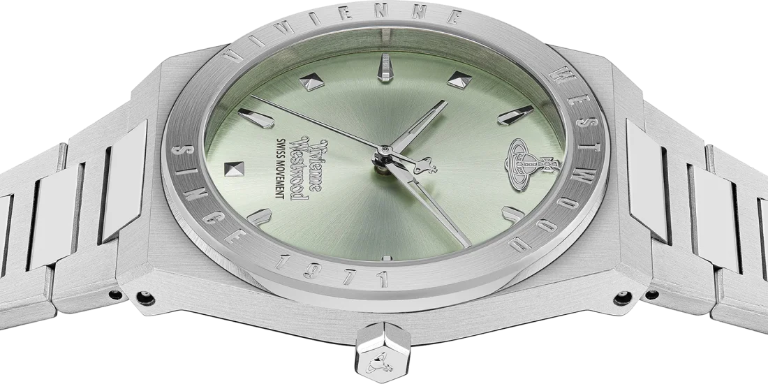 Montre Femme Vivienne Westwood Charterhouse VV244PGRSL - Cadran Vert, Boîtier et Bracelet Acier Argenté vue 4