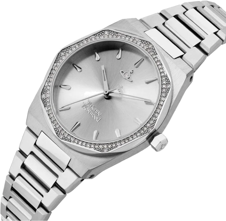 Montre Femme Vivienne Westwood Limehouse VV244SLSL - Boîtier argent strass, bracelet acier vue 2