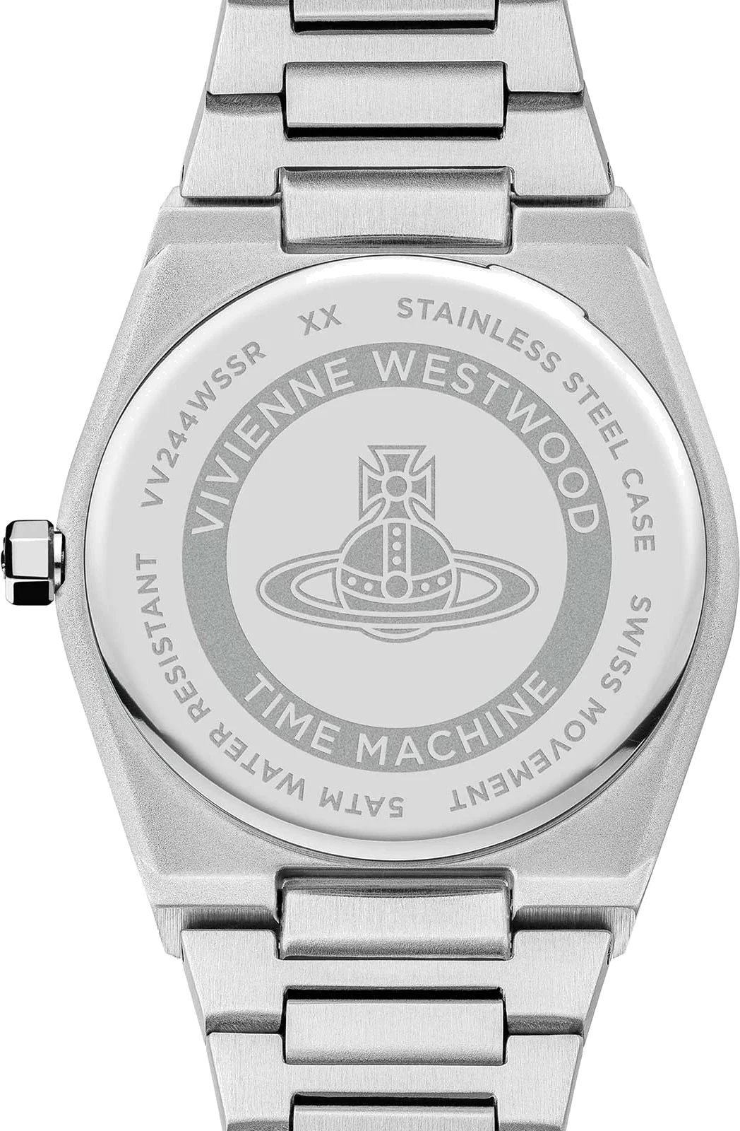 Montre Femme Vivienne Westwood VV244WSSR - Cadran Tonneau Argent, Bracelet Bicolore Acier & Or Rose, Boîtier Serti de Strass vue 5