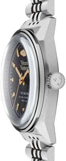 Montre Vivienne Westwood Sydenham VV251BKSL - Unisexe, Cadran Noir, Bracelet Acier Argenté vue 4