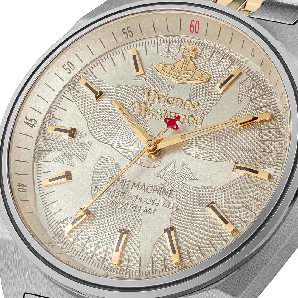 Montre Femme Vivienne Westwood Lady Sydenham VV251WGSG - Cadran doré, bracelet acier bicolore argent et or vue 3