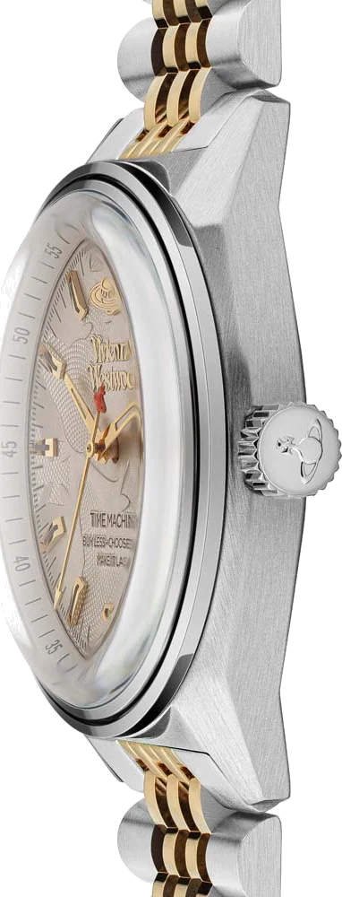 Montre Femme Vivienne Westwood Lady Sydenham VV251WGSG - Cadran doré, bracelet acier bicolore argent et or vue 4