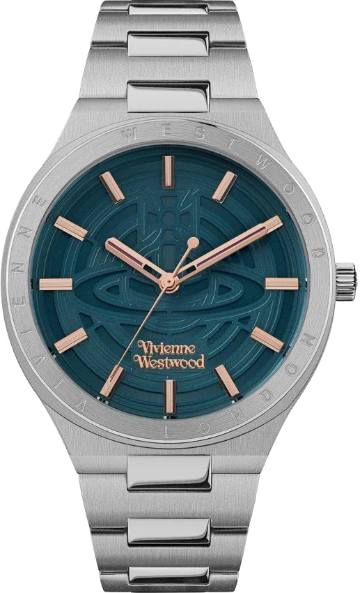 Montre Femme Vivienne Westwood Eltham VV257TLSL - Cadran Bleu & Bracelet Acier Argent