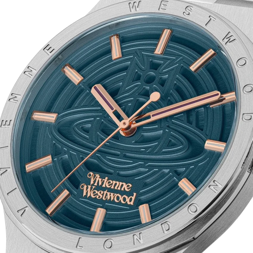 Montre Femme Vivienne Westwood Eltham VV257TLSL - Cadran Bleu & Bracelet Acier Argent vue 2