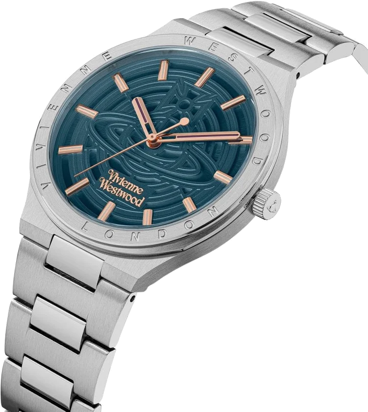 Montre Femme Vivienne Westwood Eltham VV257TLSL - Cadran Bleu & Bracelet Acier Argent vue 4