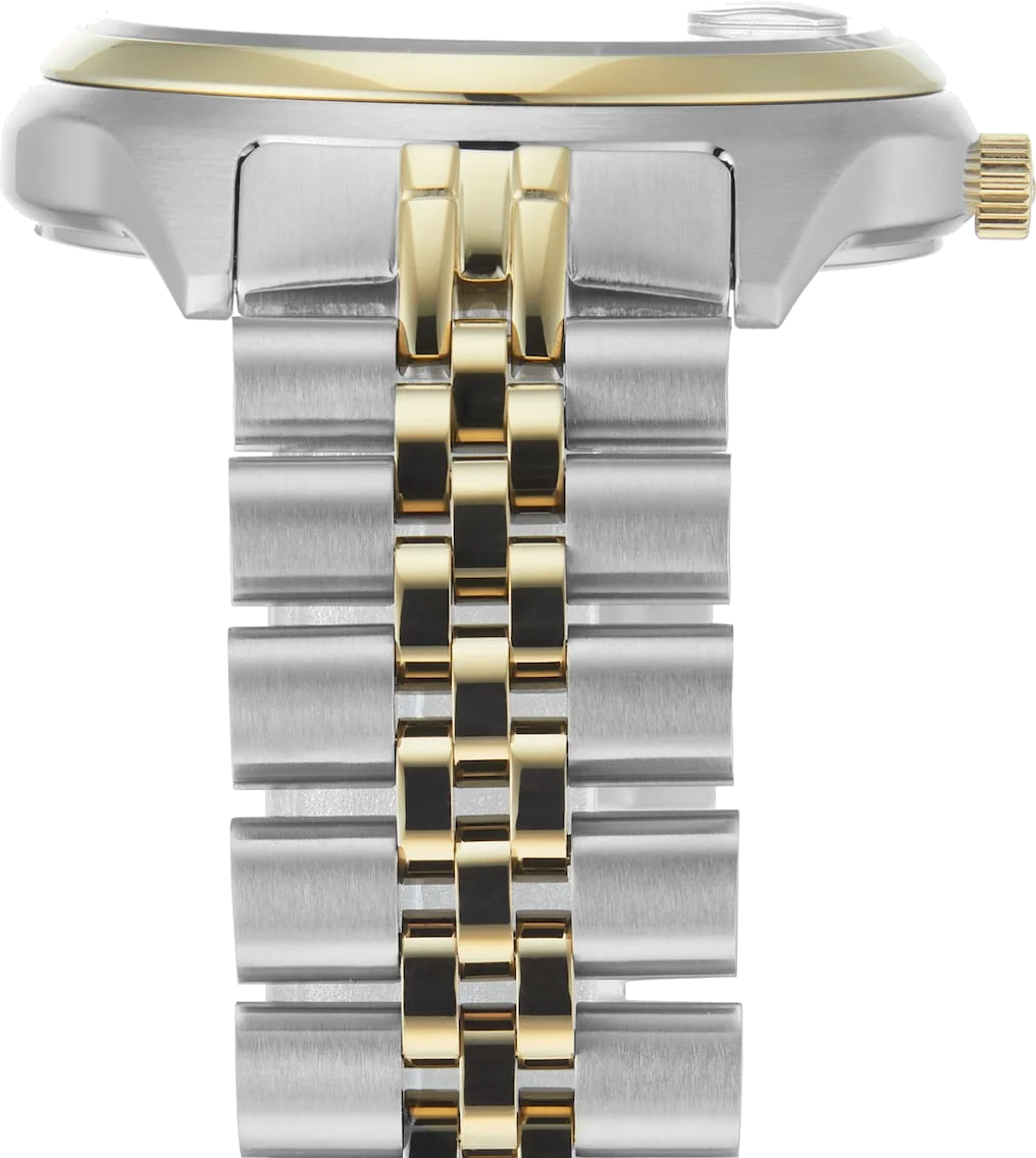 Montre Femme Vivienne Westwood Camberwell VV261BYSG - Cadran violet soleillé, bracelet acier bicolore or et argent vue 5