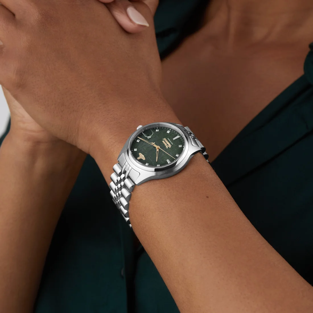 Montre Femme Vivienne Westwood VV261GRSL - Cadran Vert Profond, Bracelet Acier vue 6