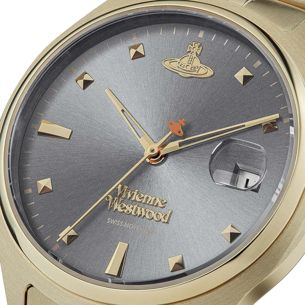 Montre Femme Vivienne Westwood Camberwell VV261GYGD - Cadran Gris, Boîtier et Bracelet Dorés Acier vue 3