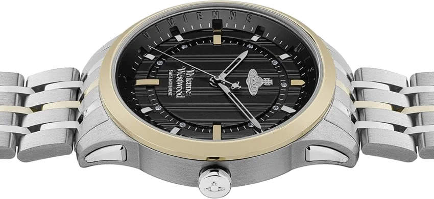 Montre Femme Vivienne Westwood East End VV262BKSG - Cadran noir, bracelet acier bicolore or/argent vue 5