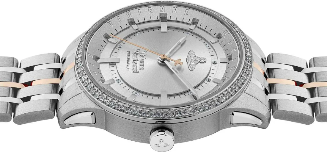 Montre Femme Vivienne Westwood VV262WSSR - Boîtier Acier 37mm, Bracelet Bicolore & Strass vue 4