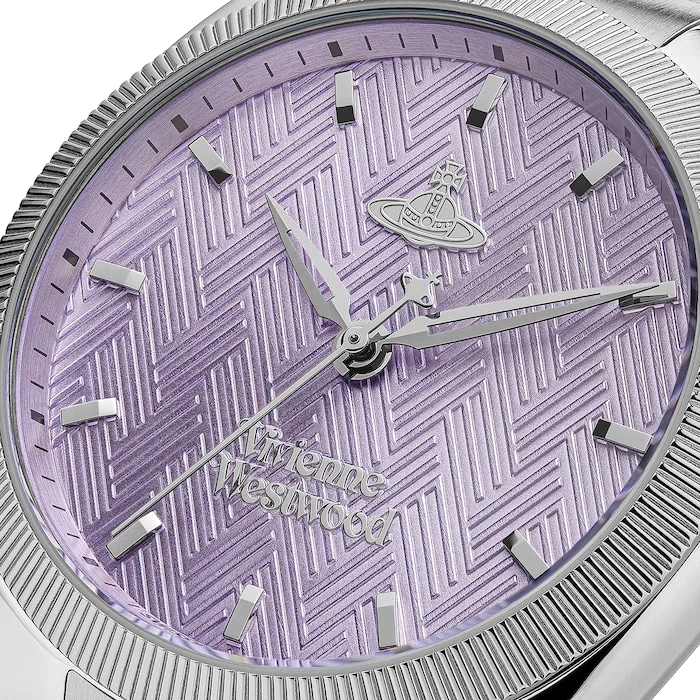 Montre Femme Vivienne Westwood The Mews VV281PPSL - Cadran violet et bracelet acier argenté vue 4