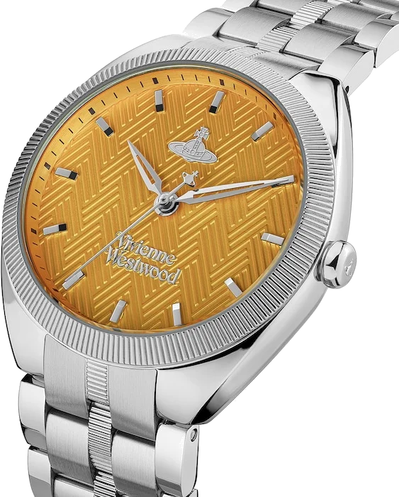 Montre Femme Vivienne Westwood The Mews VV281TNSL - Cadran Orange & Bracelet Acier Argent vue 2