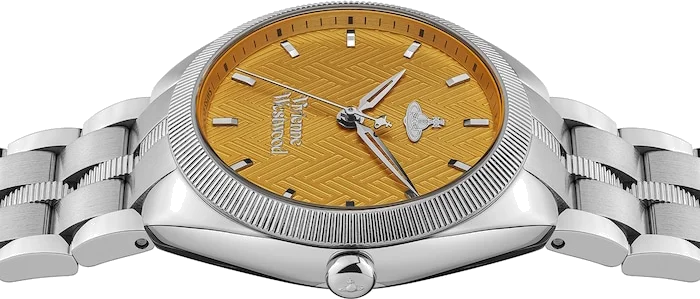 Montre Femme Vivienne Westwood The Mews VV281TNSL - Cadran Orange & Bracelet Acier Argent vue 3
