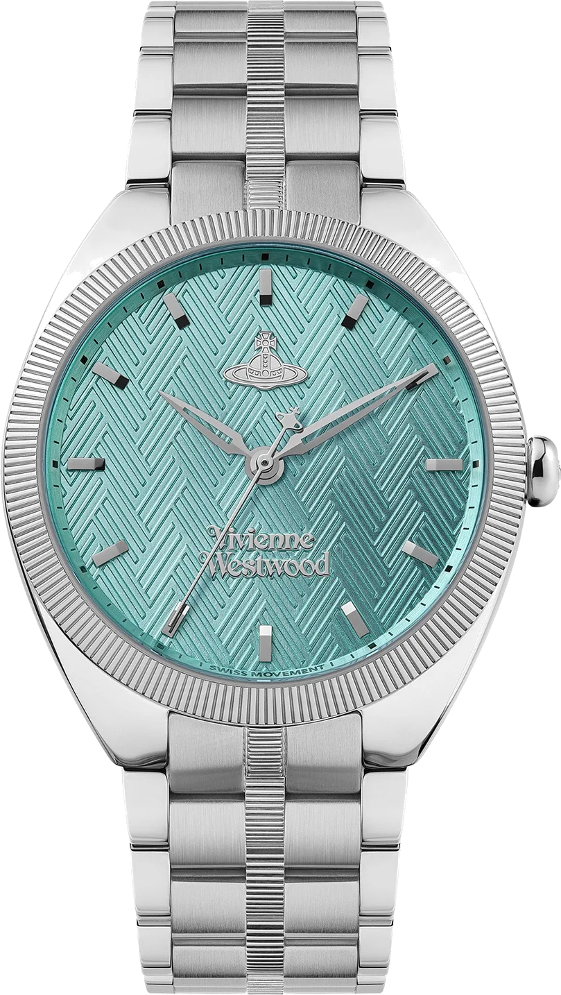 Montre Femme Vivienne Westwood The Mews VV281TQSL - Cadran Turquoise & Bracelet Acier Argenté