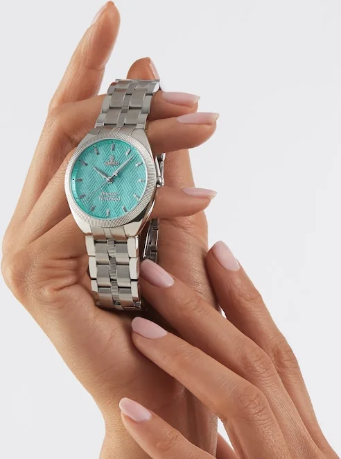Montre Femme Vivienne Westwood The Mews VV281TQSL - Cadran Turquoise & Bracelet Acier Argenté vue 6