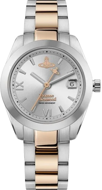 Montre Femme Vivienne Westwood Fenchurch VV292SLSR - Cadran argenté, bracelet acier bicolore argent et or rose